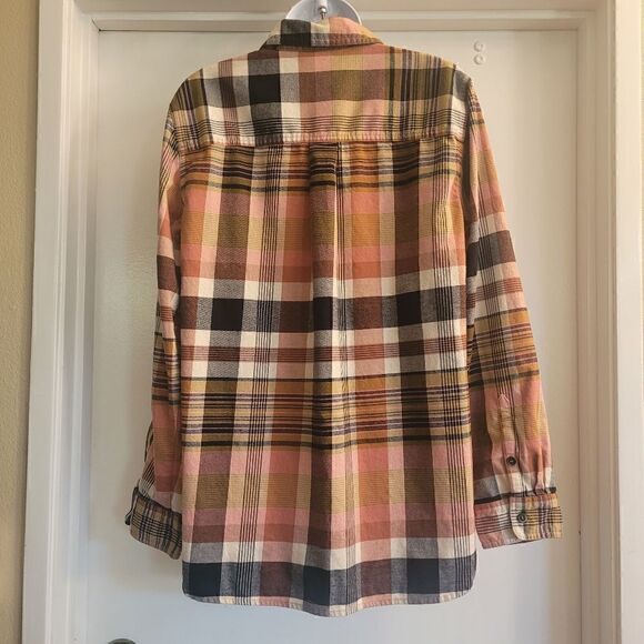 Madewell Classic Ex-Boyfriend Button Up Shirt in Seconda Plaid Size Large - Picture 8 of 10